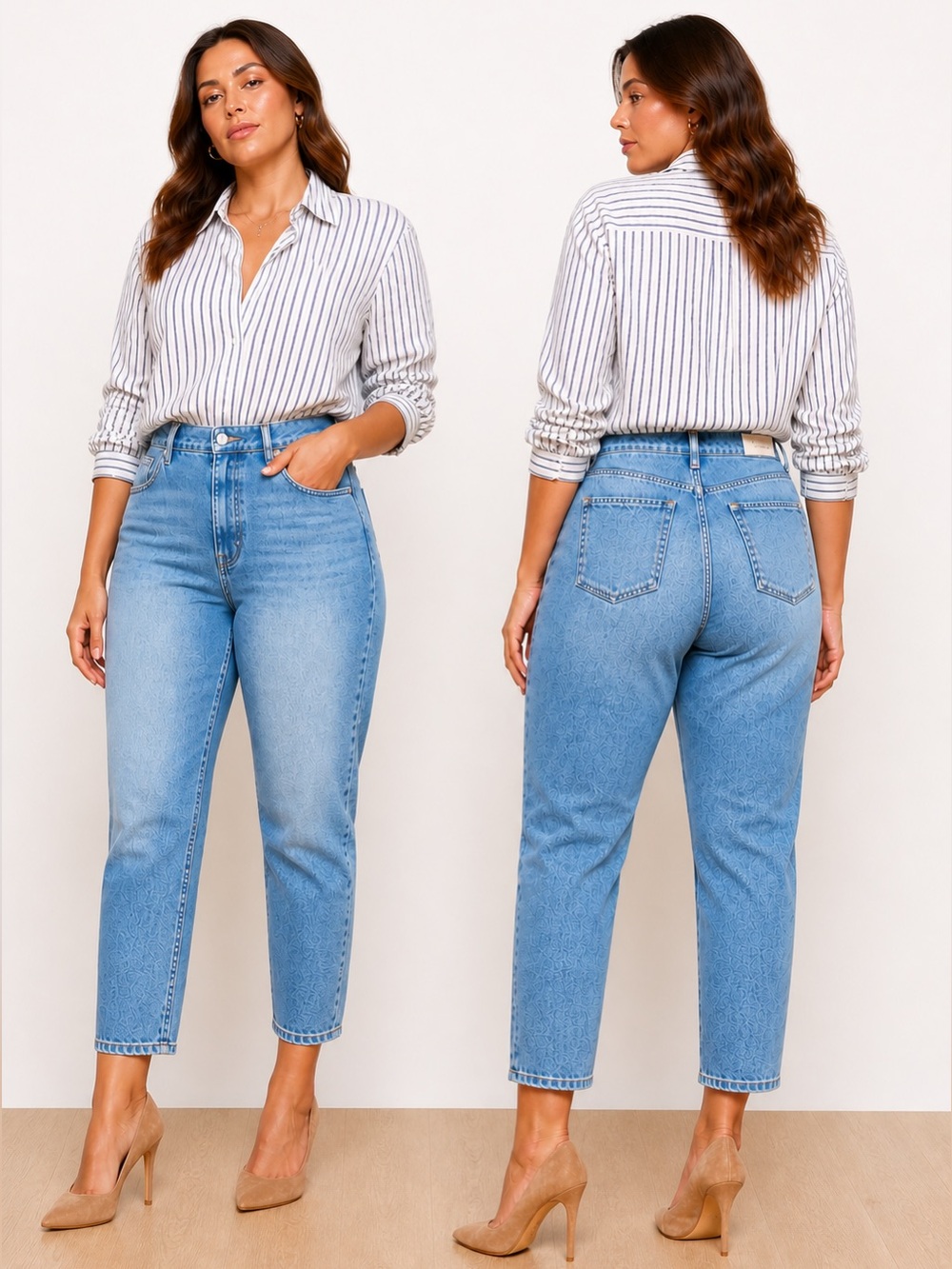 NWT Something Navy High Rise Cigarette Jeans Indigo Light Wash 14 32
